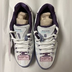 Skechers Shap-Ups New NWOB White Purple Women’s Size 6 Extra Laces